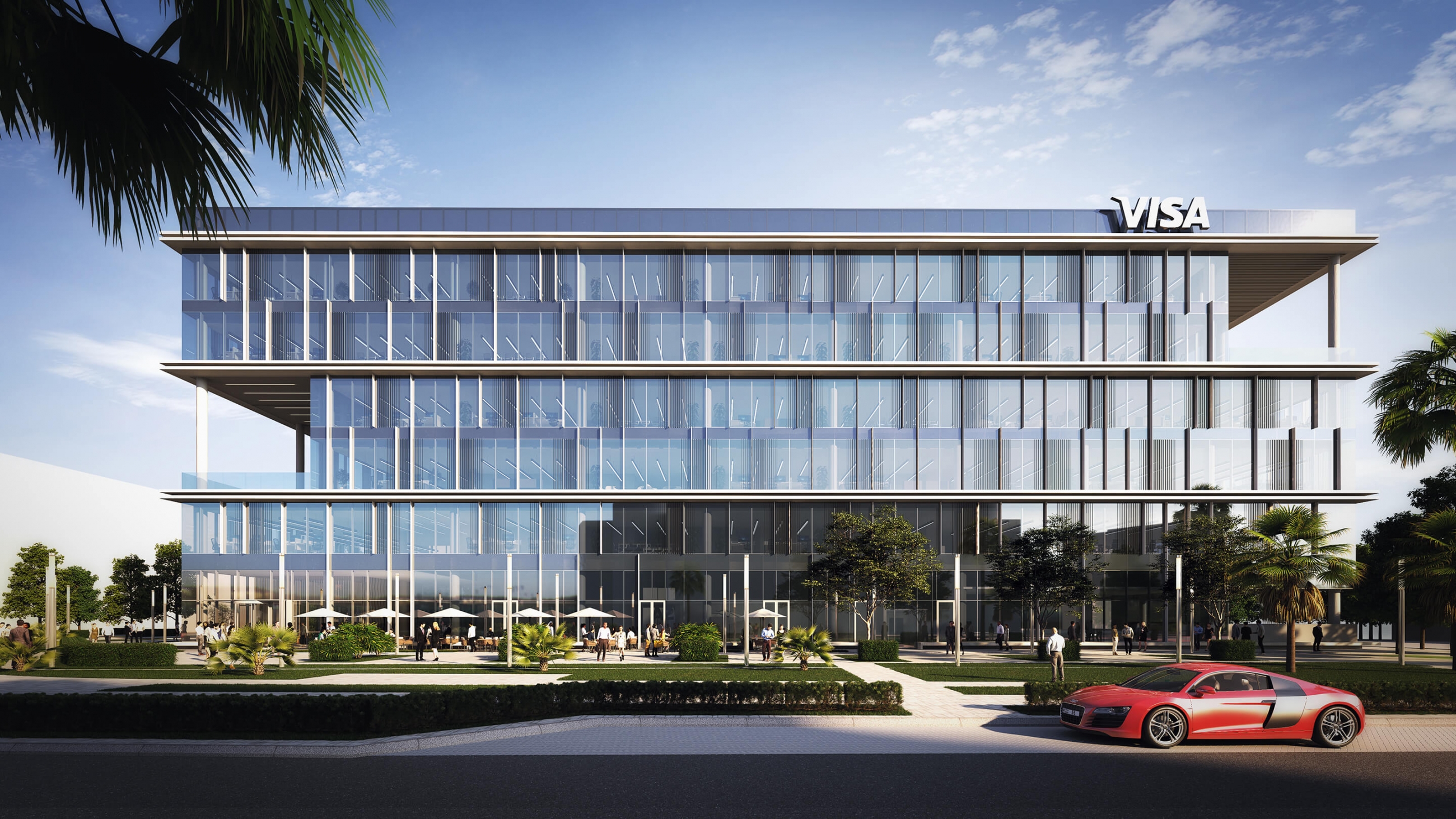 First raft pour complete at Visa Headquarters
